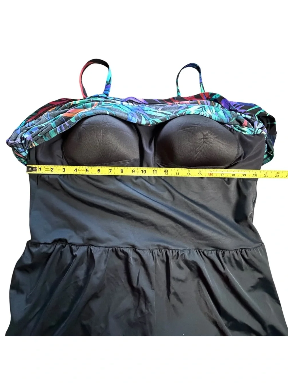 TRIMSHAPER plus size 24W modest one piece attached swim shorts bottom swimsuit